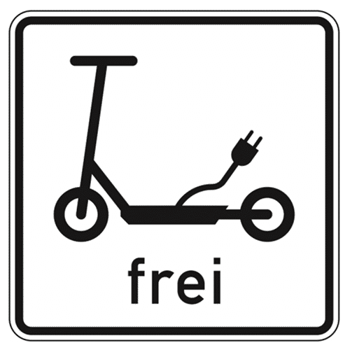 Elektrokleinstfahrzeuge PLEV eKFV Straßenschild