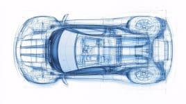 ai generated, car, blueprint