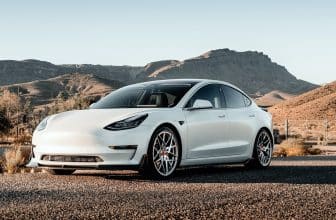 tesla, car, road, white car, vehicle, car wallpapers, auto, automobile, electric car, tesla model 3
